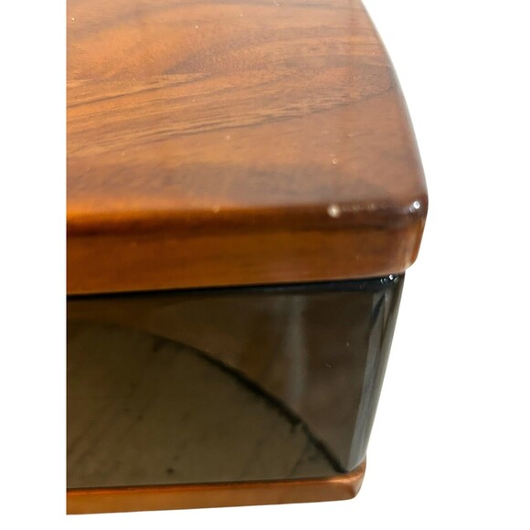 Lincoln Continental Limited Edition Black Walnut Jewelry Valet Box Hidden Drawer - Picture 9 of 14